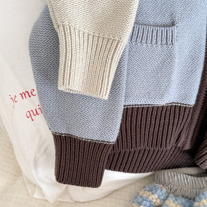 カーディガン・パーカー ワッペン付きジップアップニットカーディガンセーター【mh0010903】