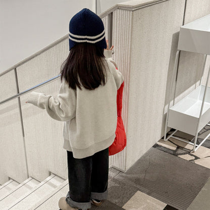 カーディガン・パーカー ワッペン付きジップアップニットカーディガンセーター【mh0010903】