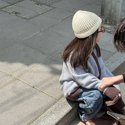 カーディガン・パーカー ワッペン付きジップアップニットカーディガンセーター【mh0010903】