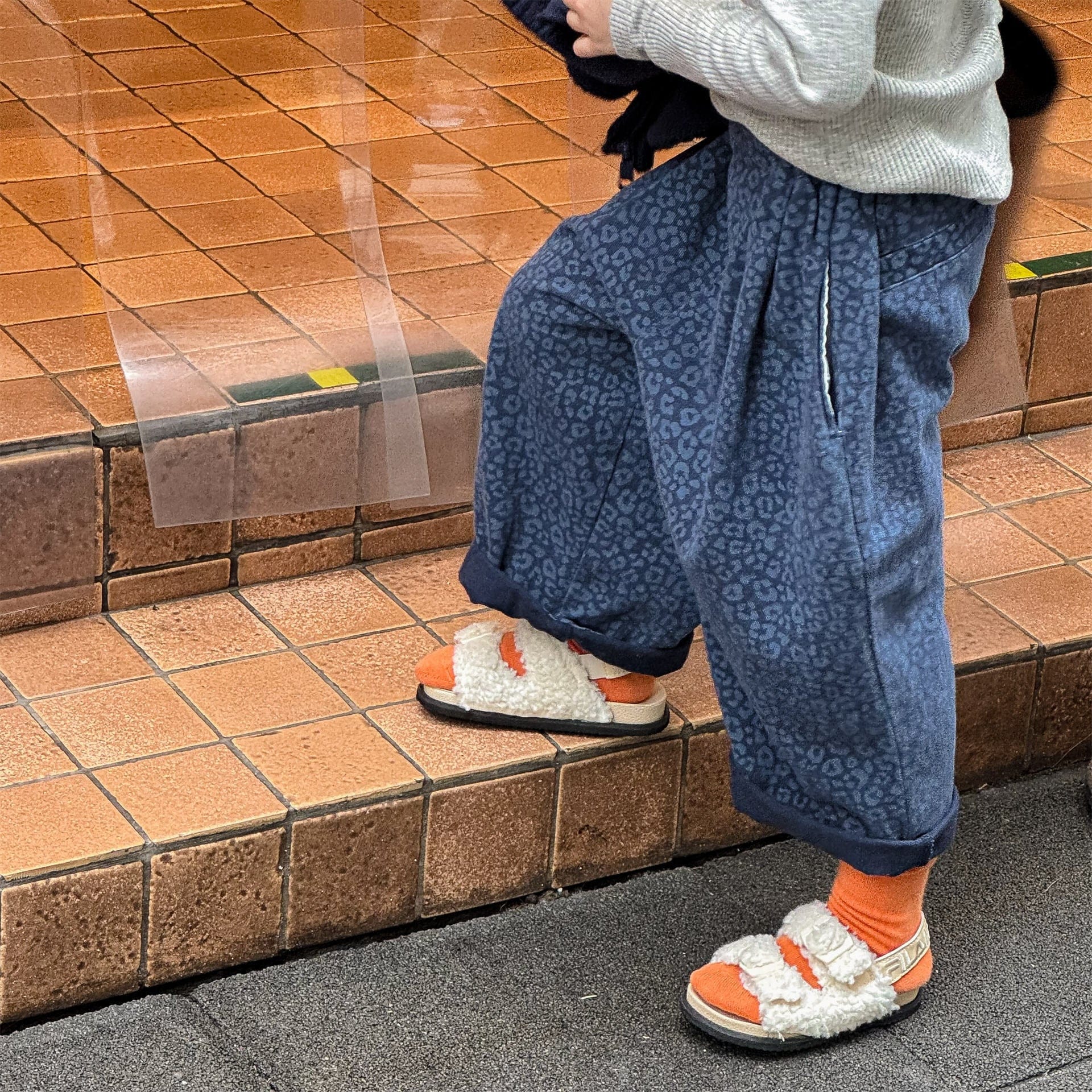 ロングパンツ・スウェットパンツ レオパード柄ワイドデニムパンツ【mh0010904】