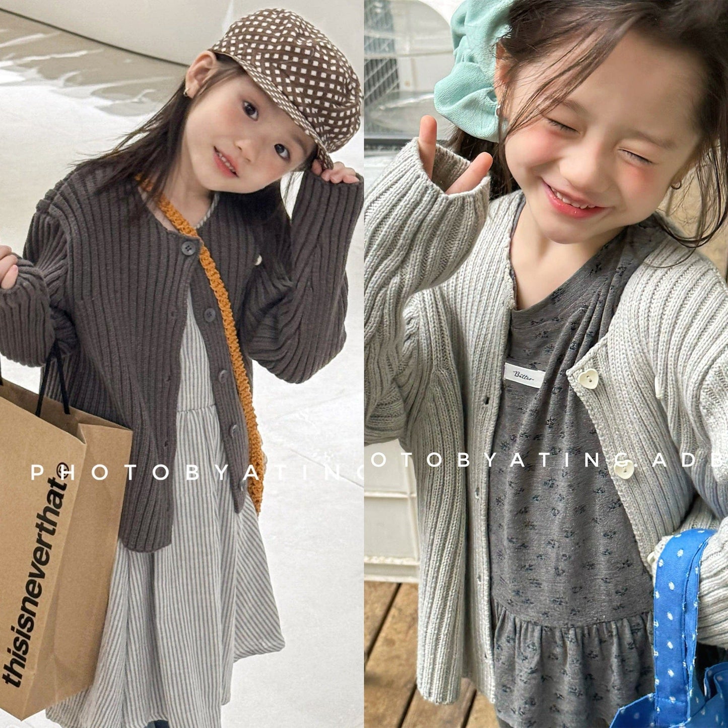 カーディガン・パーカー リブ編みニットカーディガン【mh0010905】