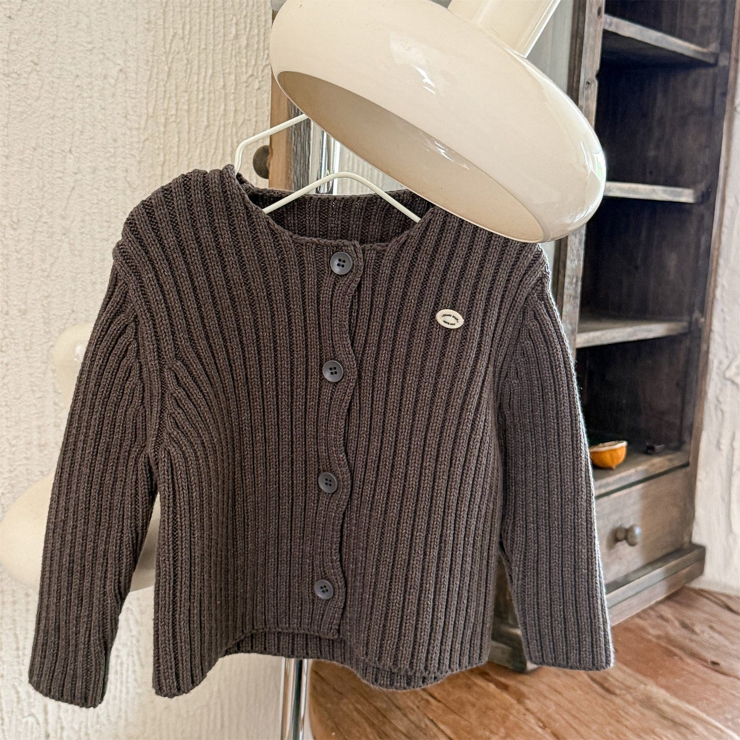 カーディガン・パーカー リブ編みニットカーディガン【mh0010905】