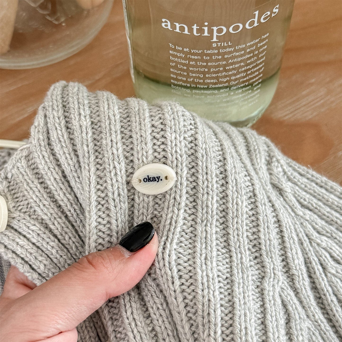 カーディガン・パーカー リブ編みニットカーディガン【mh0010905】