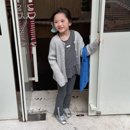 カーディガン・パーカー リブ編みニットカーディガン【mh0010905】