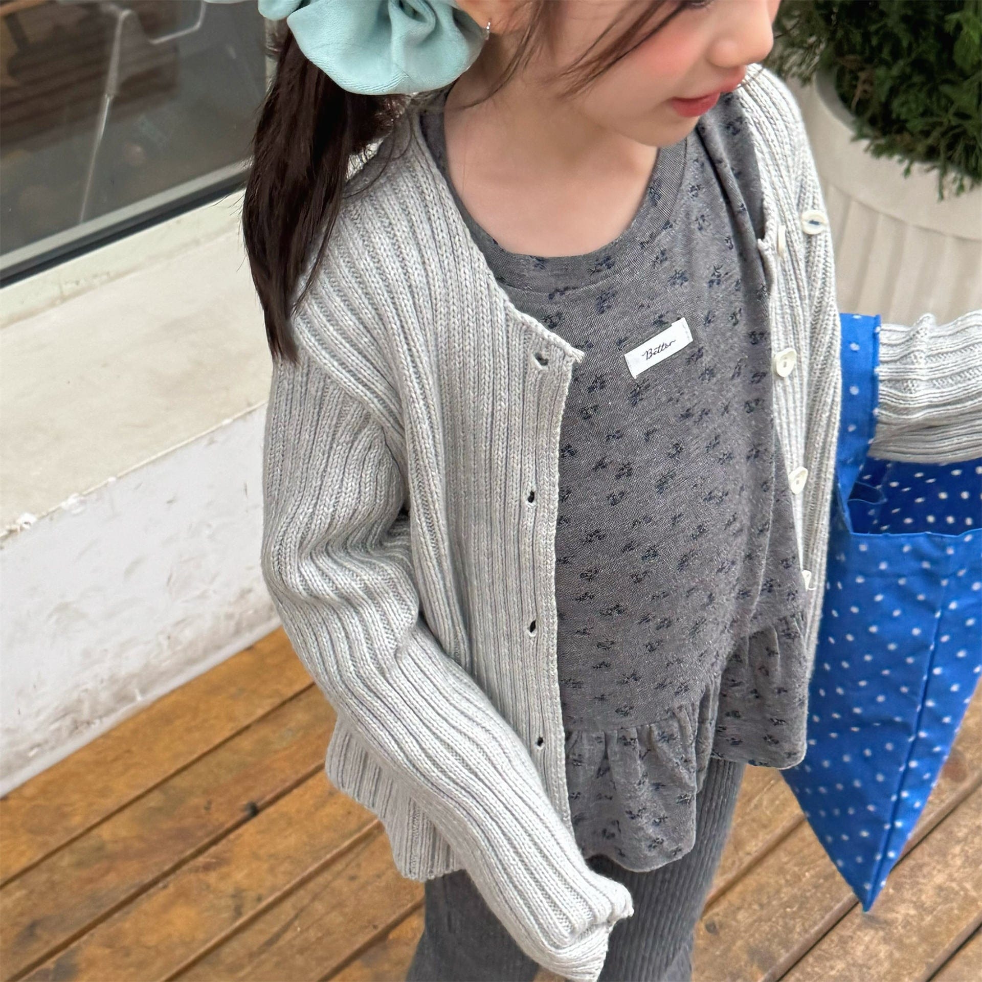 カーディガン・パーカー リブ編みニットカーディガン【mh0010905】