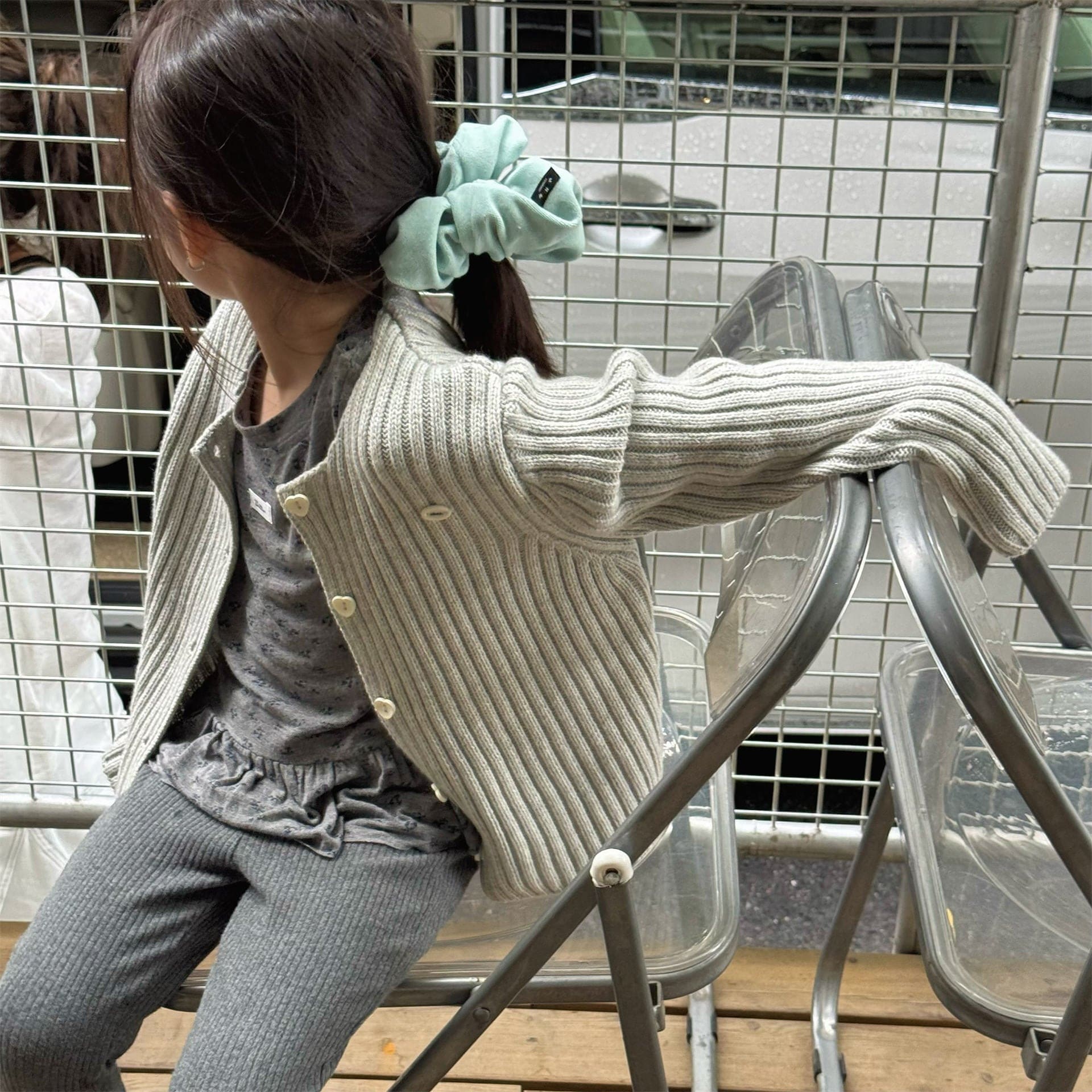 カーディガン・パーカー リブ編みニットカーディガン【mh0010905】