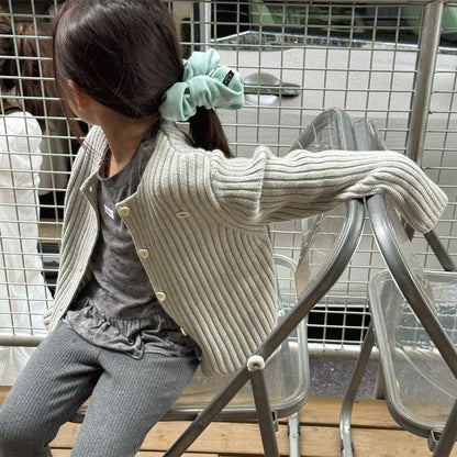 カーディガン・パーカー リブ編みニットカーディガン【mh0010905】