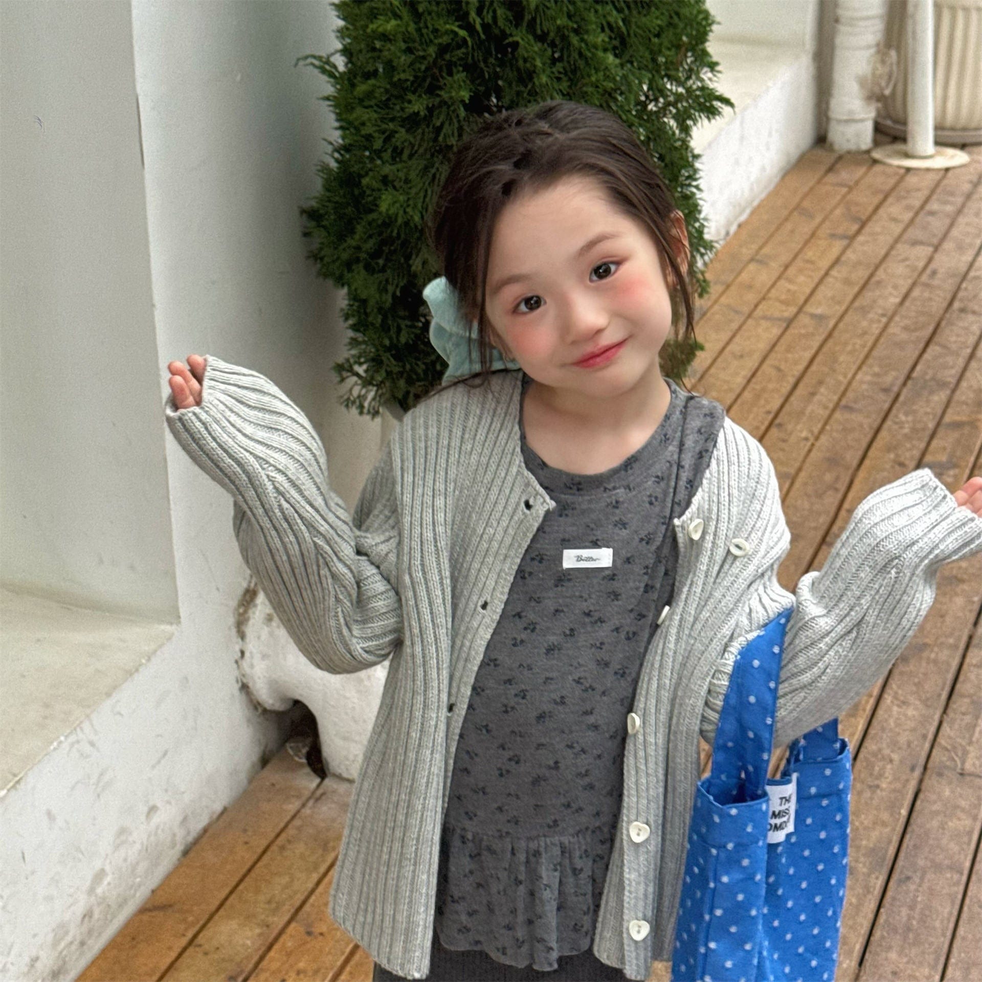 カーディガン・パーカー リブ編みニットカーディガン【mh0010905】