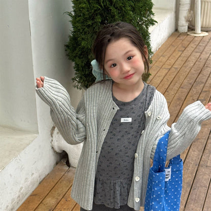 カーディガン・パーカー リブ編みニットカーディガン【mh0010905】