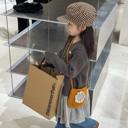 カーディガン・パーカー リブ編みニットカーディガン【mh0010905】