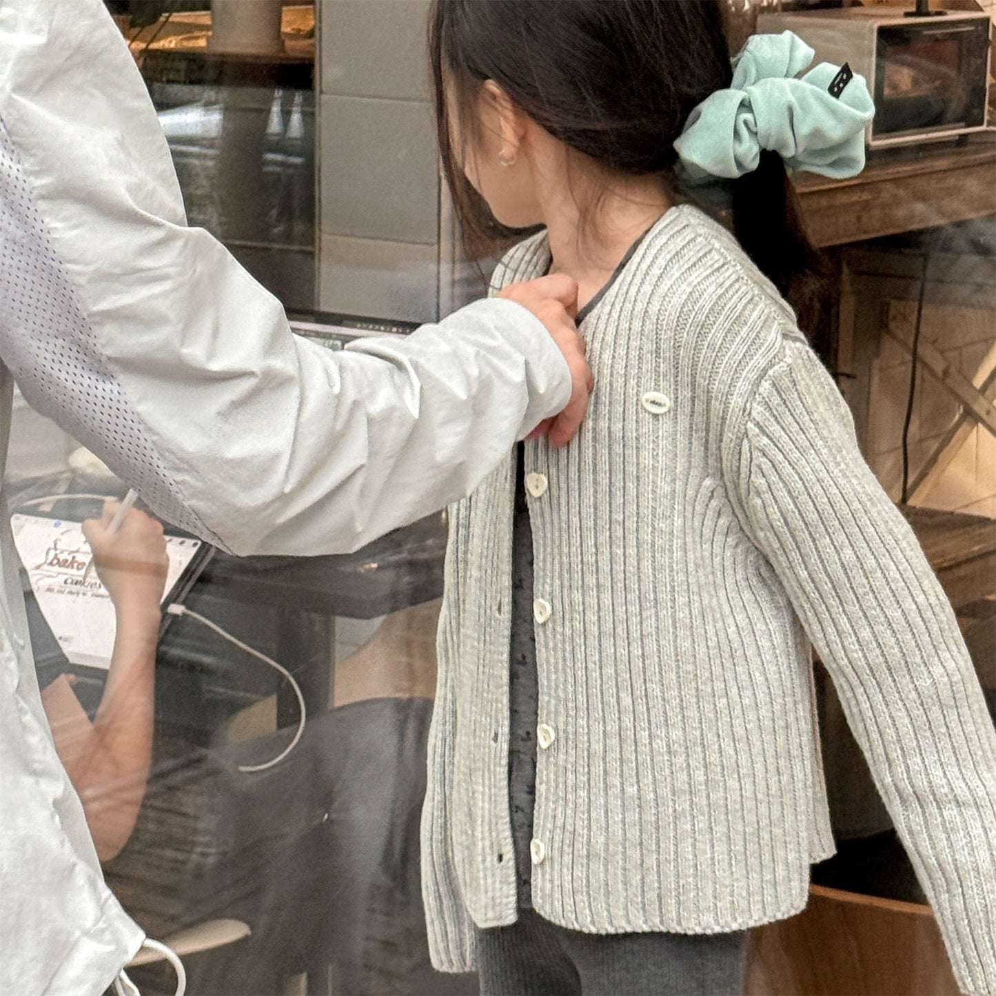 カーディガン・パーカー リブ編みニットカーディガン【mh0010905】