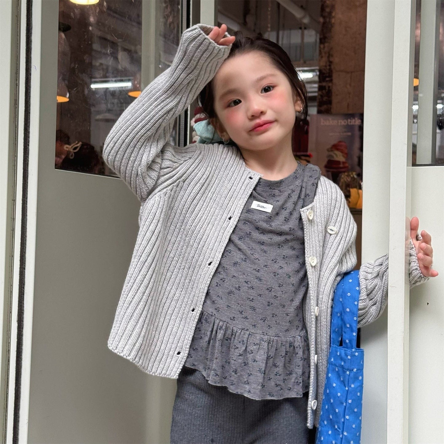 カーディガン・パーカー リブ編みニットカーディガン【mh0010905】