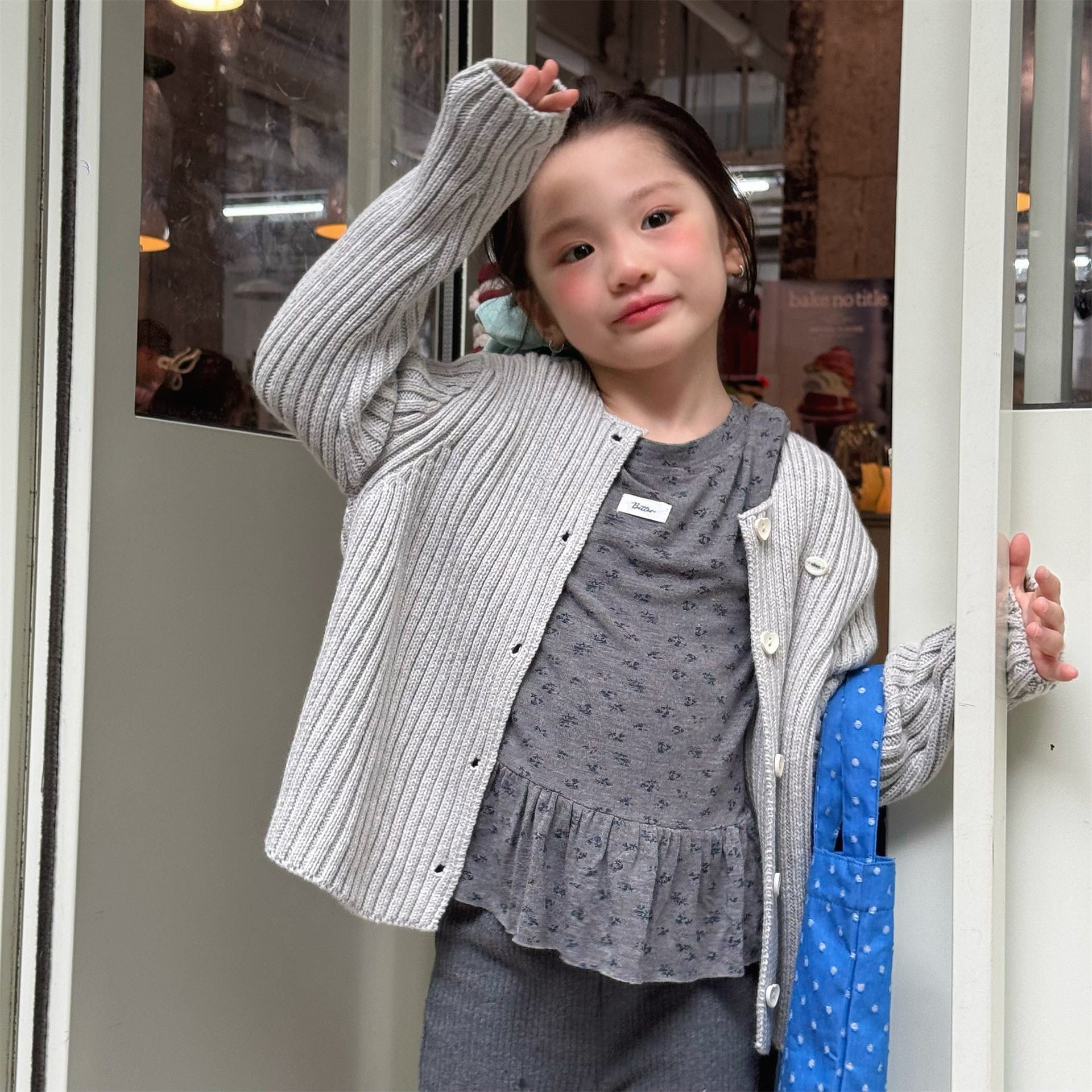 カーディガン・パーカー リブ編みニットカーディガン【mh0010905】