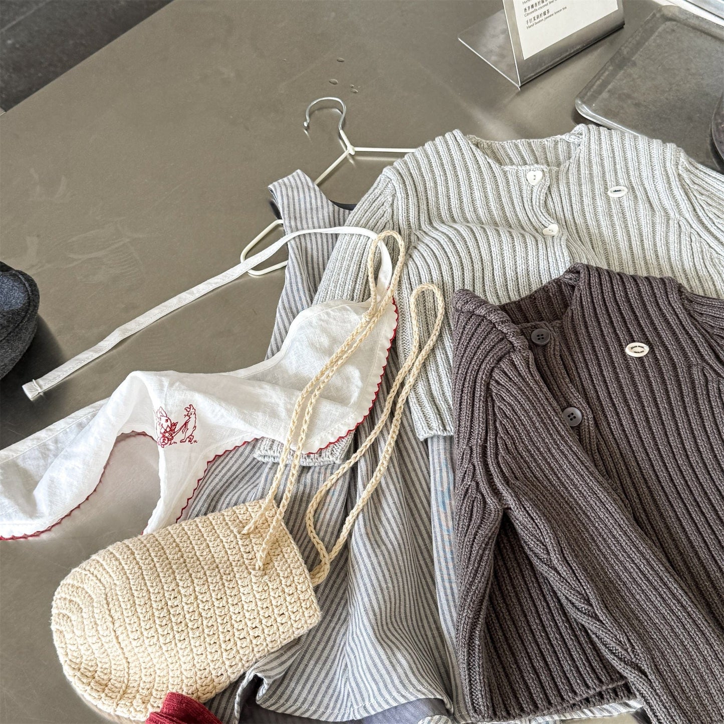 カーディガン・パーカー リブ編みニットカーディガン【mh0010905】