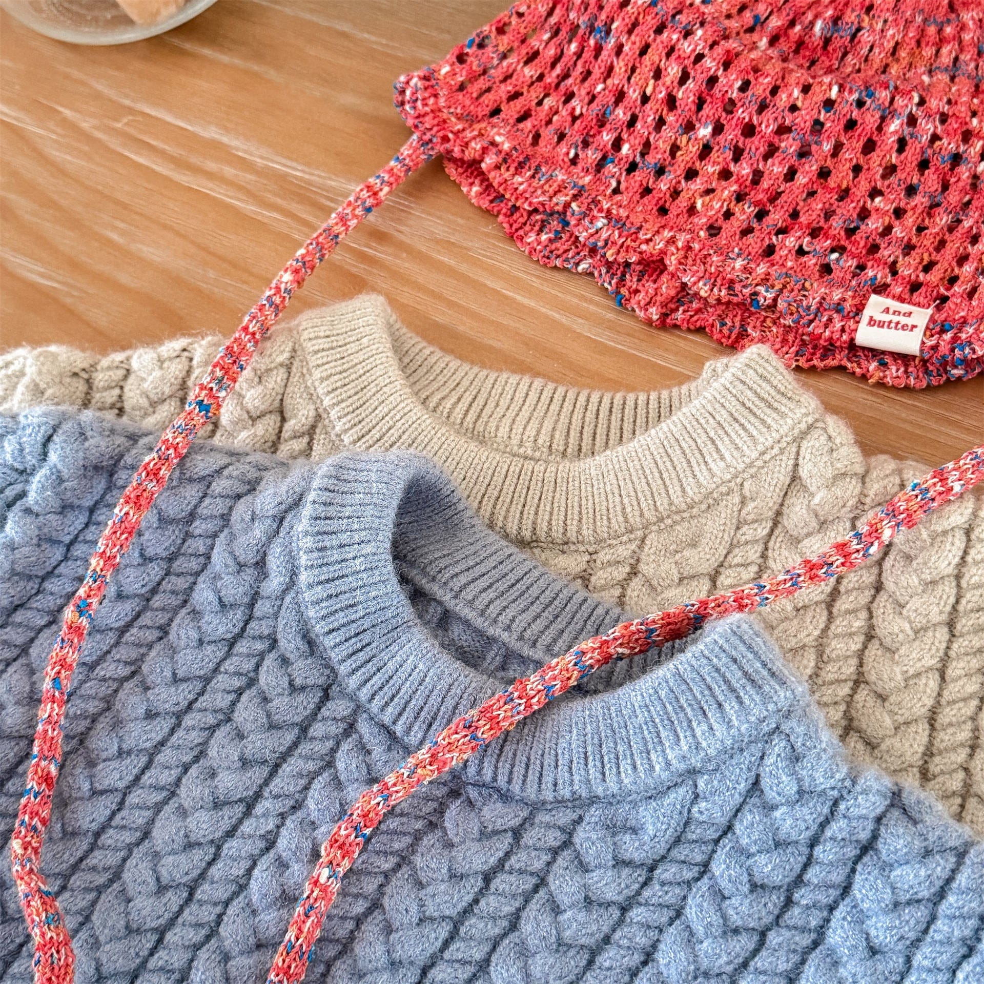 ニット・セーター ケーブル編みクルーネックセーター【mh0010906】