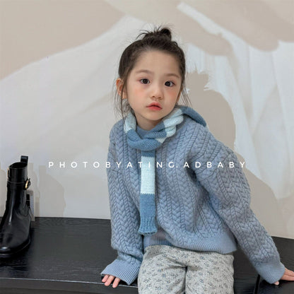 ニット・セーター ケーブル編みクルーネックセーター【mh0010906】