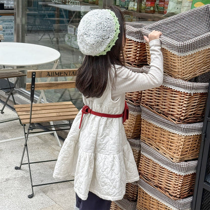 ノースリーブワンピース キルティングノースリーブワンピース【mh0010907】