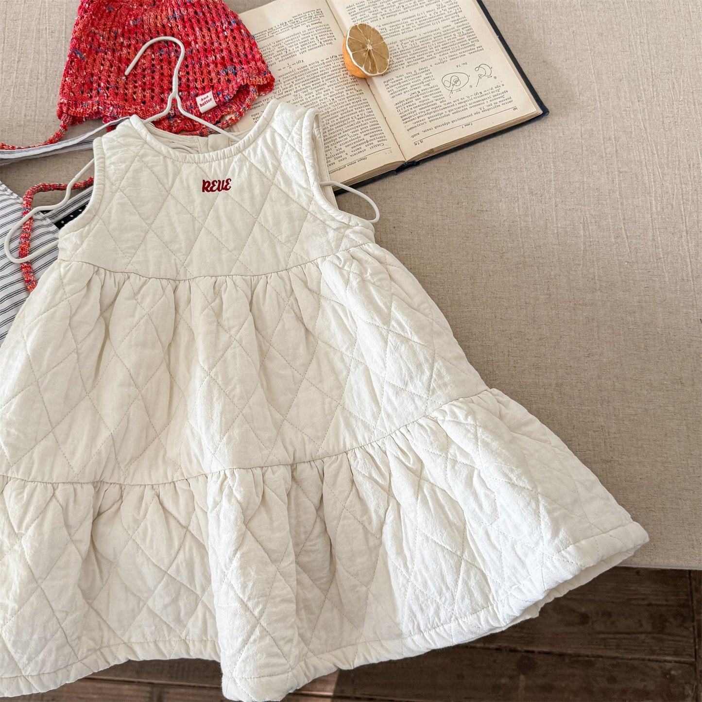 ノースリーブワンピース キルティングノースリーブワンピース【mh0010907】