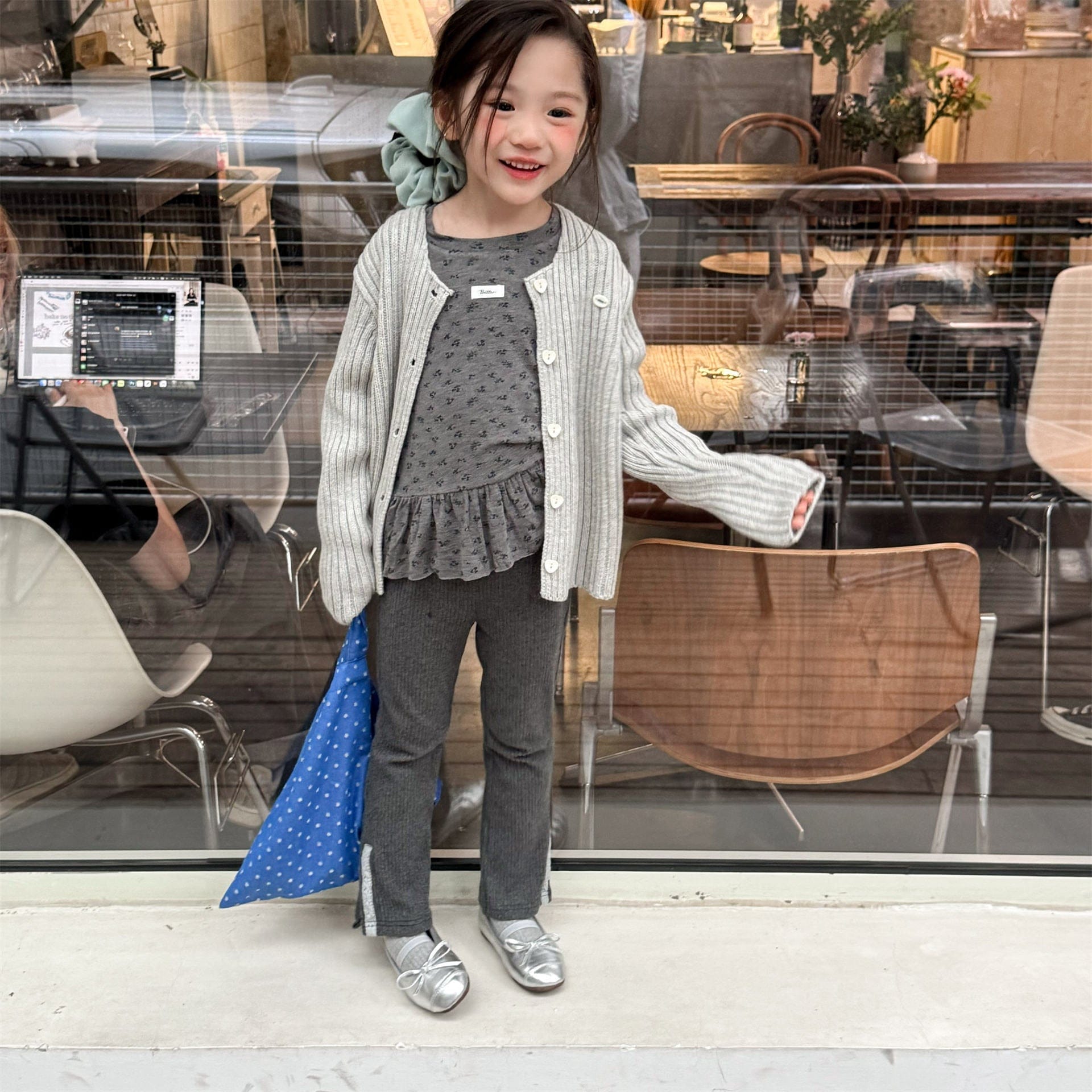 レギンスパンツ レースパッチスリットリブレギンスパンツ【mh0010908】