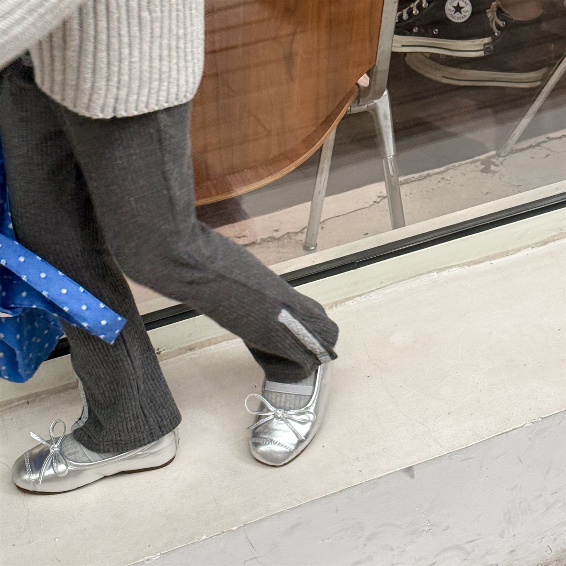 レギンスパンツ レースパッチスリットリブレギンスパンツ【mh0010908】