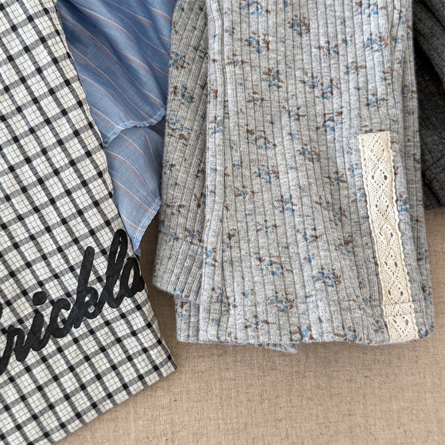 レギンスパンツ レースパッチスリットリブレギンスパンツ【mh0010908】