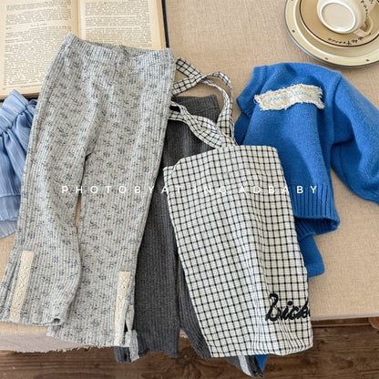 レギンスパンツ レースパッチスリットリブレギンスパンツ【mh0010908】