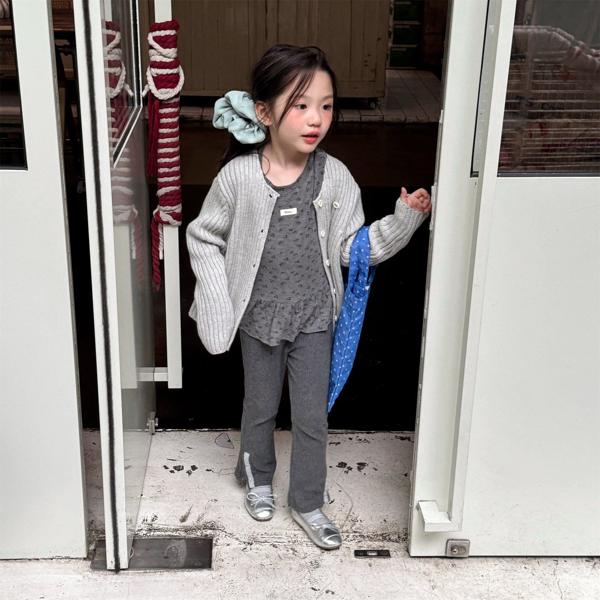 レギンスパンツ レースパッチスリットリブレギンスパンツ【mh0010908】