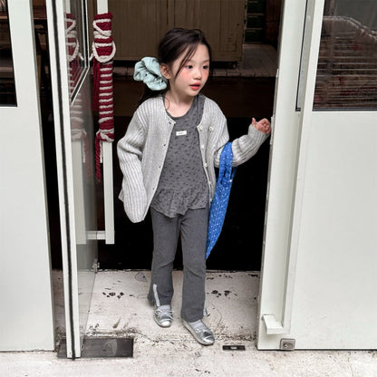 レギンスパンツ レースパッチスリットリブレギンスパンツ【mh0010908】