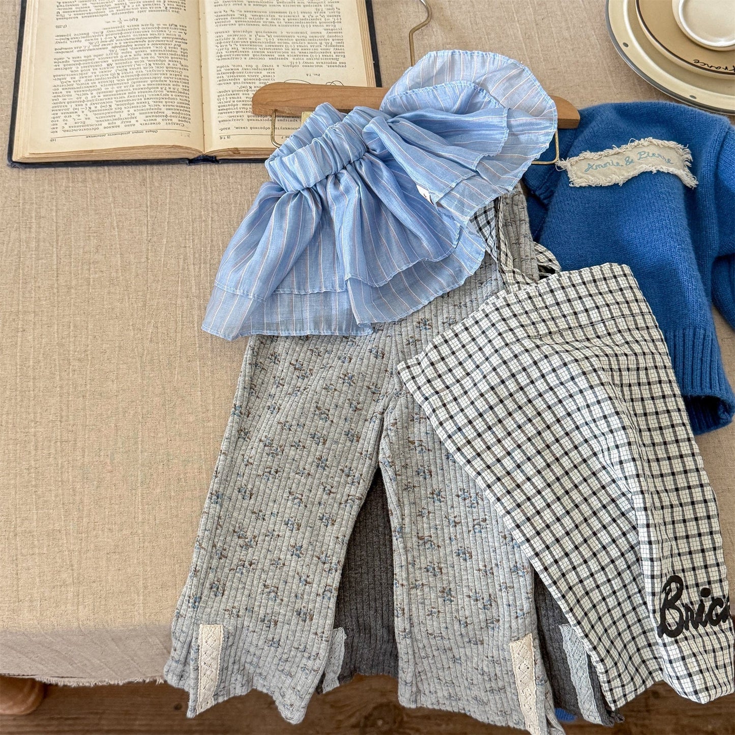 レギンスパンツ レースパッチスリットリブレギンスパンツ【mh0010908】