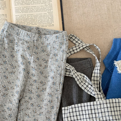 レギンスパンツ レースパッチスリットリブレギンスパンツ【mh0010908】