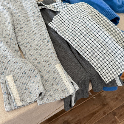 レギンスパンツ レースパッチスリットリブレギンスパンツ【mh0010908】