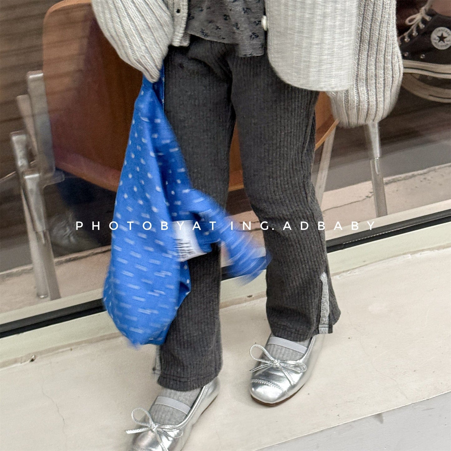 レギンスパンツ レースパッチスリットリブレギンスパンツ【mh0010908】