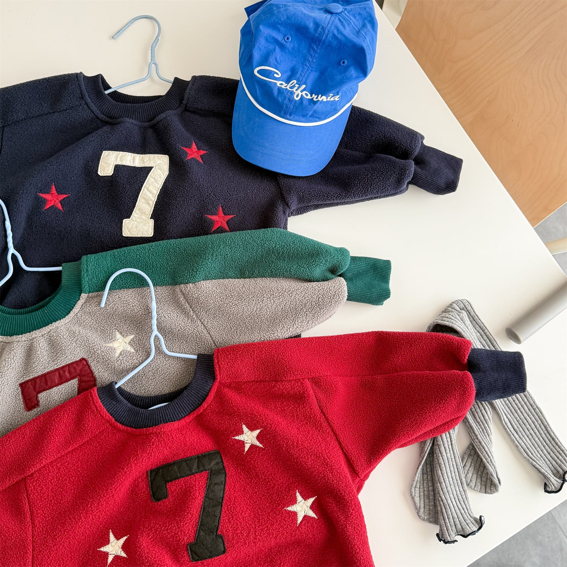 トレーナー・フーディ ナンバーワッペン星柄フリーストレーナー【mh0010909】