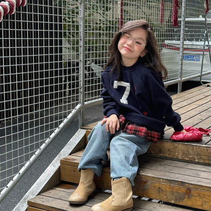 トレーナー・フーディ ナンバーワッペン星柄フリーストレーナー【mh0010909】