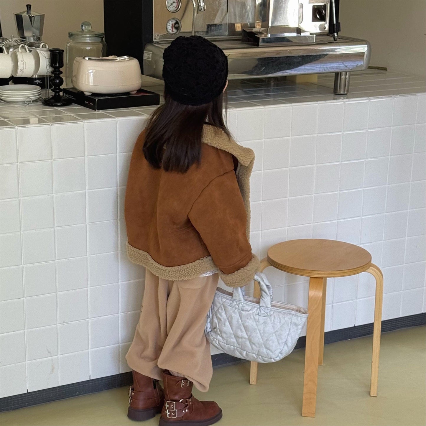 ロングパンツ・スウェットパンツ 刺繍入りコーラルベルベットジョガーパンツ裏起毛あったかボトムス【mh0010911】