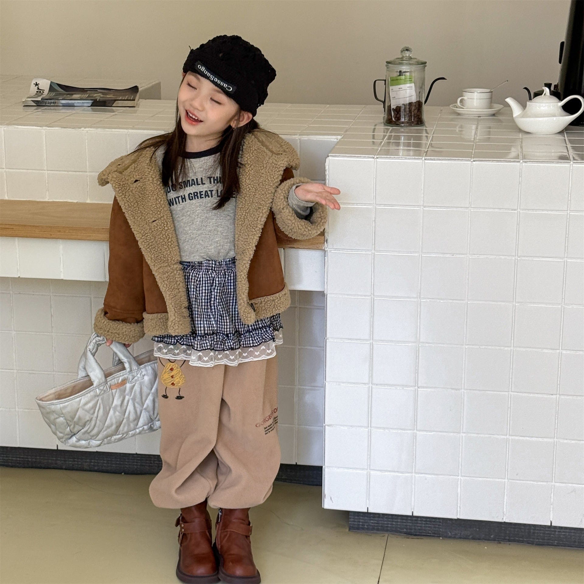 ロングパンツ・スウェットパンツ 刺繍入りコーラルベルベットジョガーパンツ裏起毛あったかボトムス【mh0010911】