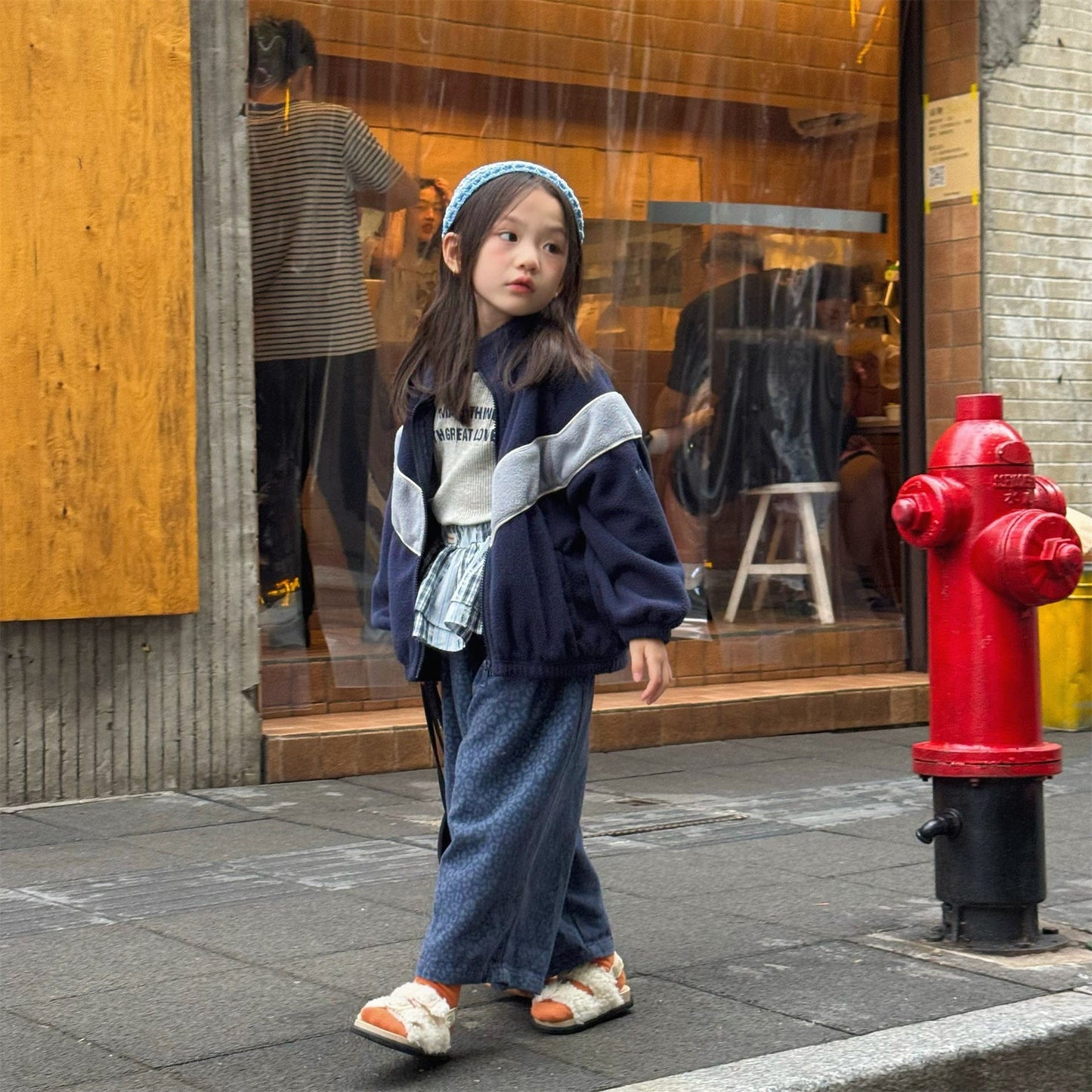 ショートコート・ジャケット・ジャンパー バイカラージップアップフリースジャケットブルゾン裏起毛防寒アウター【mh0010912】