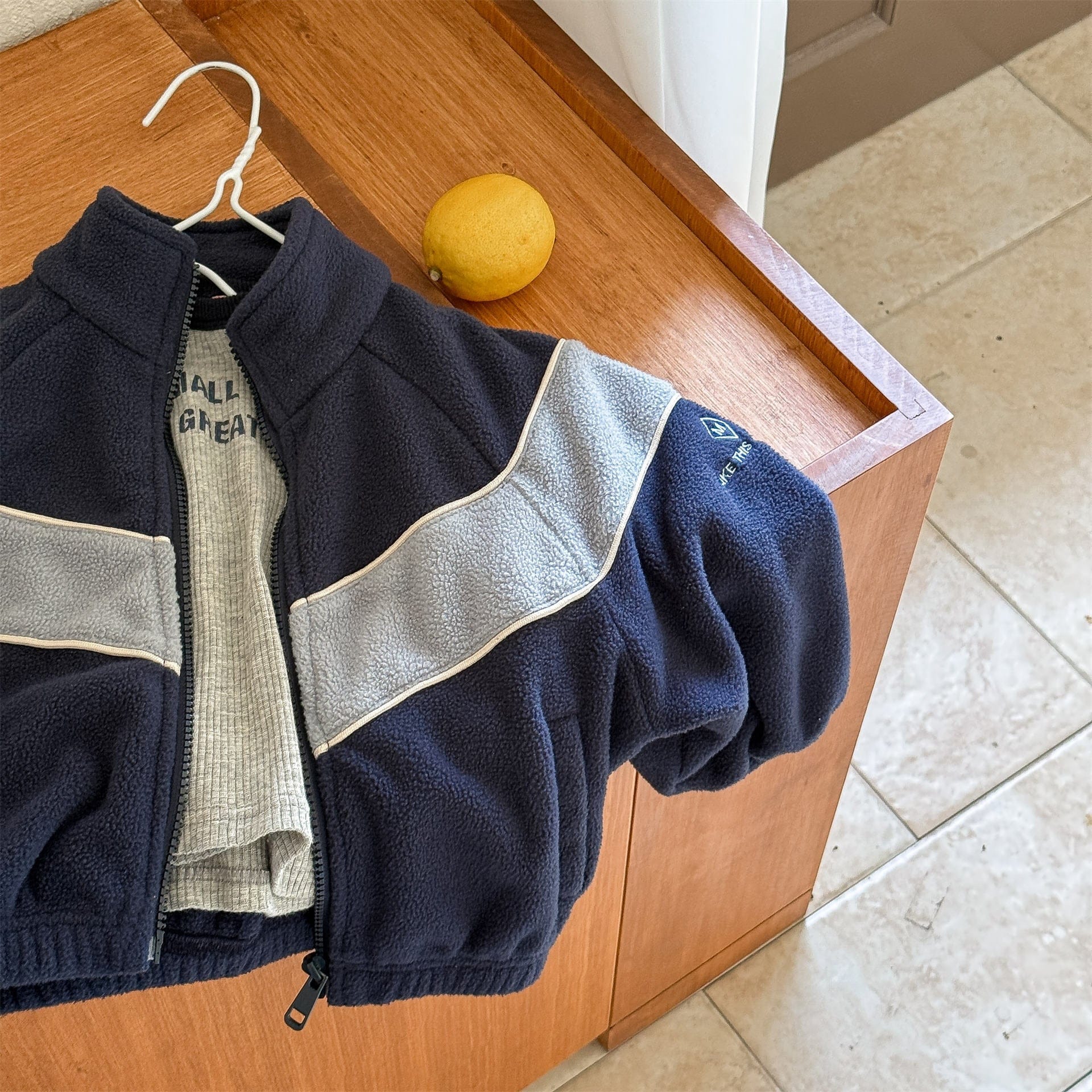 ショートコート・ジャケット・ジャンパー バイカラージップアップフリースジャケットブルゾン裏起毛防寒アウター【mh0010912】