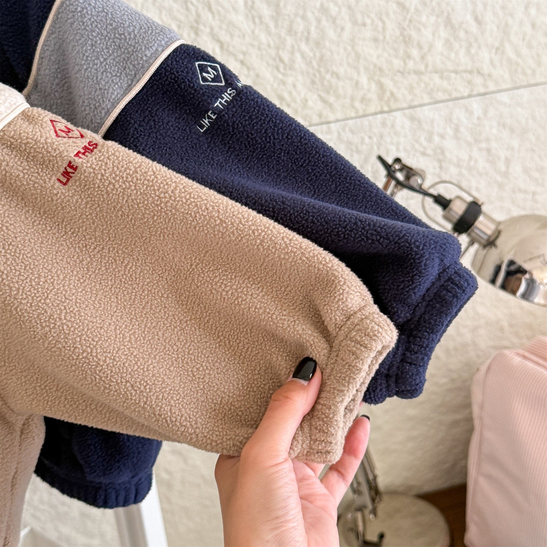 ショートコート・ジャケット・ジャンパー バイカラージップアップフリースジャケットブルゾン裏起毛防寒アウター【mh0010912】