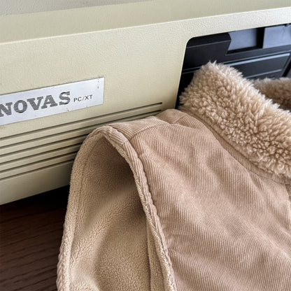 ベスト ボア襟コーデュロイキルティングベスト刺繍入りアウター【mh0010915】