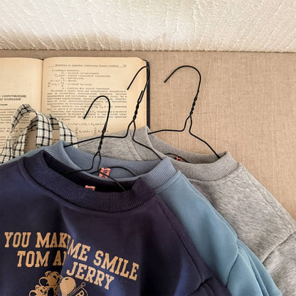 トレーナー・フーディ 長袖スウェットトレーナー 裏起毛 プリントロゴ入り カジュアルトップス【mh0011399】