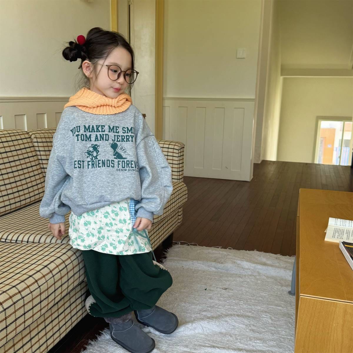 トレーナー・フーディ 長袖スウェットトレーナー 裏起毛 プリントロゴ入り カジュアルトップス【mh0011399】