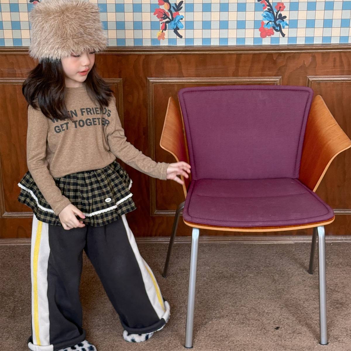 ロングパンツ・スウェットパンツ 裏起毛スウェットパンツ ロングパンツ カジュアル チェック サイドライン【mh0011402】