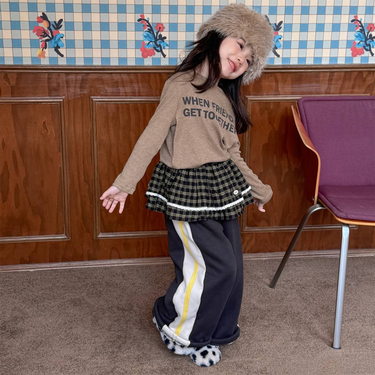 ロングパンツ・スウェットパンツ 裏起毛スウェットパンツ ロングパンツ カジュアル チェック サイドライン【mh0011402】