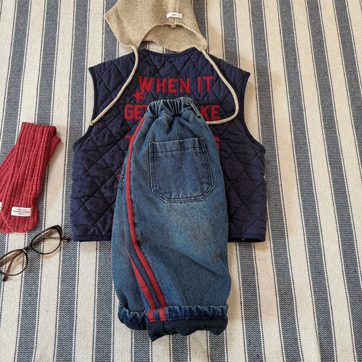 ロングパンツ・スウェットパンツ デニムロングパンツ 裏キルティング 中綿入り ジーンズ 長ズボン【mh0011403】