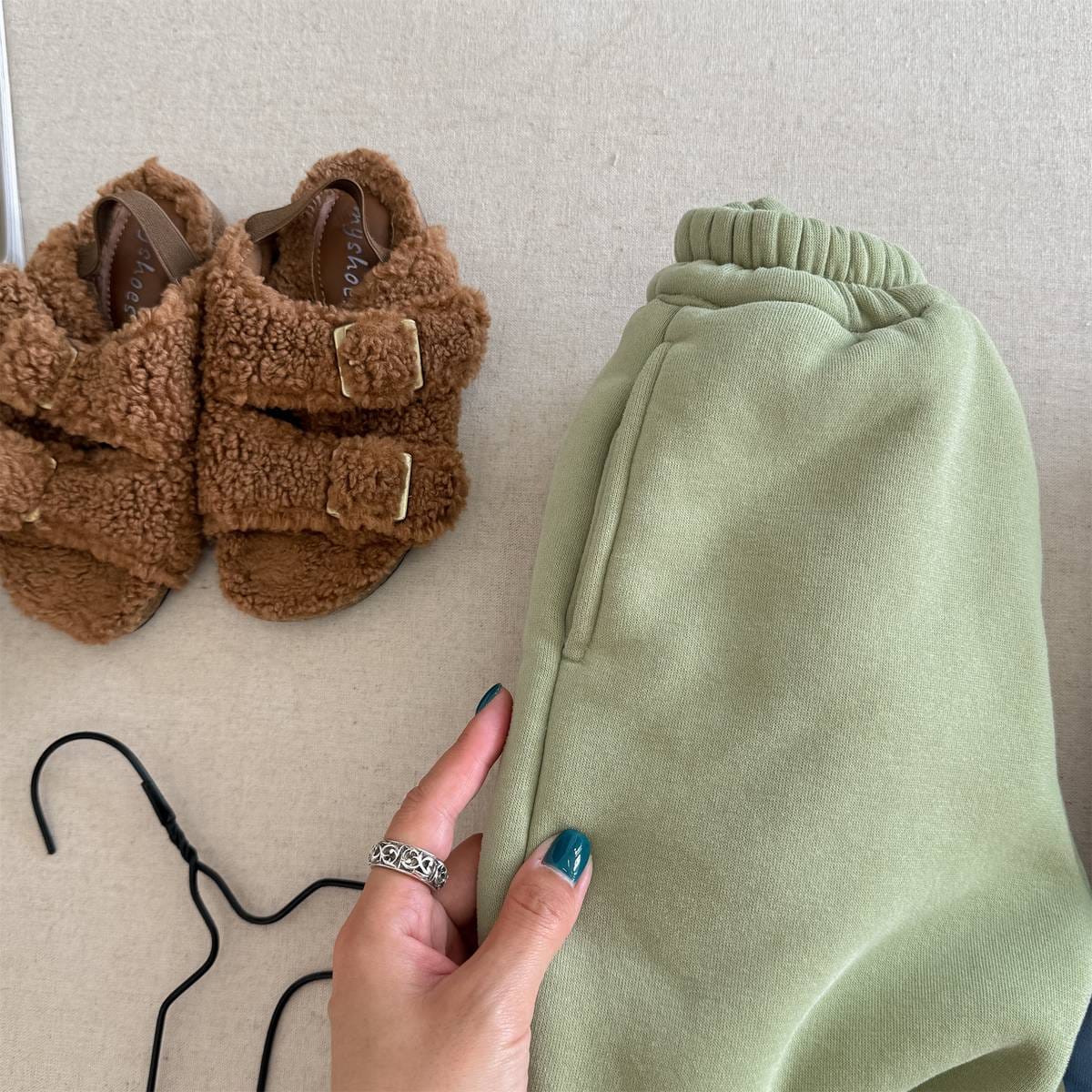 ロングパンツ・スウェットパンツ 裏起毛スウェットパンツ ロングパンツ 暖か長ズボン カジュアル【mh0011405】