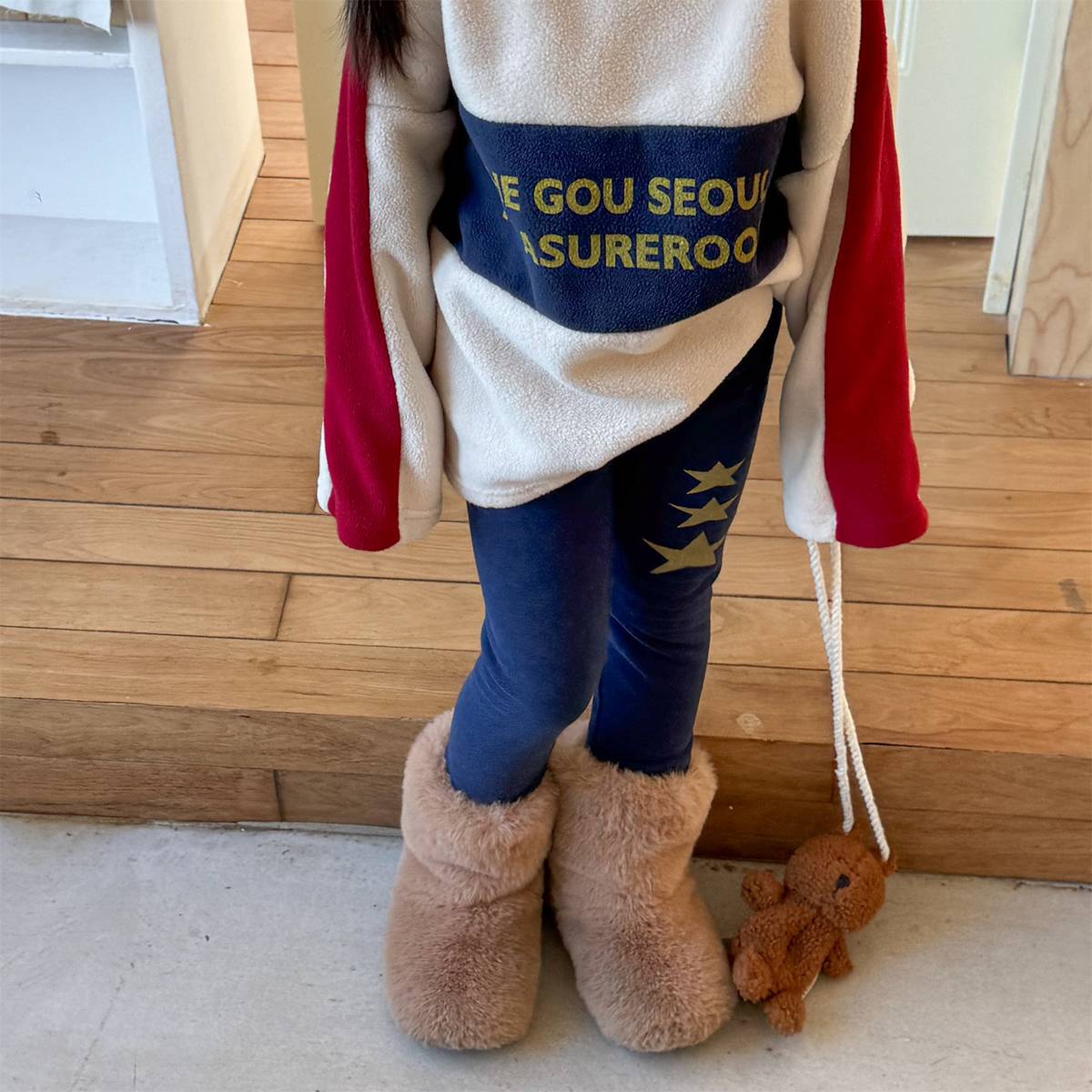 レギンスパンツ 裏起毛レギンス 星スタープリント 無地 暖かスパッツ ロングパンツ【mh0011406】