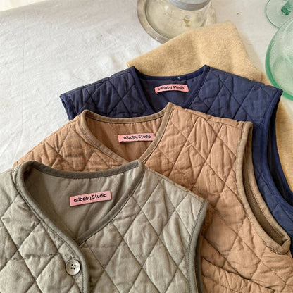 ベスト キルティングベスト ノースリーブ 刺繍ロゴ 中綿入り アウター【mh0011411】