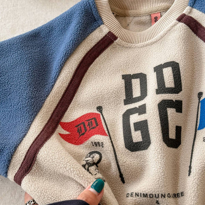 トレーナー・フーディ 長袖スウェットトレーナー フリース素材 ラグラン袖 プリントロゴ【mh0011412】