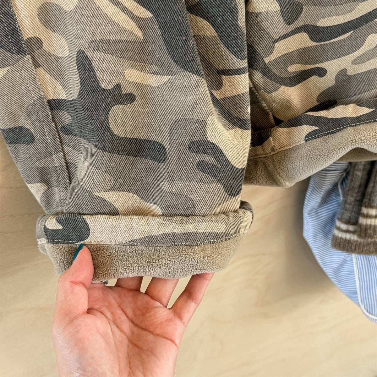 ロングパンツ・スウェットパンツ カモフラ柄ロングパンツ 裏起毛 長ズボン カジュアルパンツ【mh0011414】